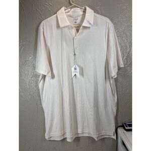 1764 Signature Polo Shirt Mens Off White Performance Stretch Beach Size XL NWT‎